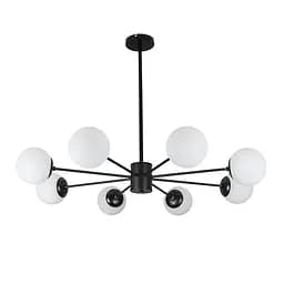 Люстра лофт з білими кулями Levistella 7529807-8 BK+WH