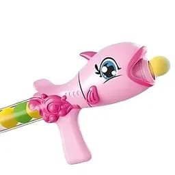 Іграшковий помповий пістолет-рибка 5006 A з 6 м'якими набоями, рожевий