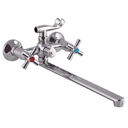 Смеситель для ванны Zerix DMT-B 722 с полнооборотной кран буксой ZX2962 Хром