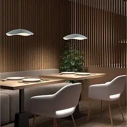 Подвесной светильник-цветок в серо-белом корпусе Ø 40х10 см | Line F | Ст. SGA31-280 Grey+White