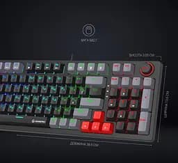 Клавіатура ігрова механічна GamePro GPMK-120 Black USB Red Switch - мініатюра 9