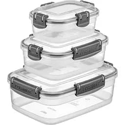 Набір контейнерів для зберігання продуктів Freshlife вакуумні прямокутні 3 шт. 0.3 л, 0.6 л, 1.2 л (D-458-03)