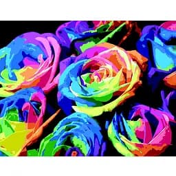 Картина за номерами ZiBi Art Line Веселкові троянди 40х50 см (ZB.64148)