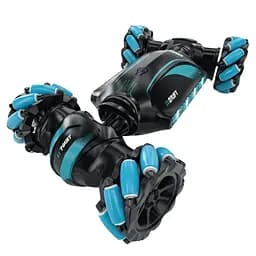 Радиоуправляемая дрифт-машина A 8863-171-01, пульт + браслет, роликовые колеса, смена корпуса, подсветка, музыка, Синяя