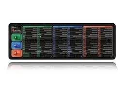 Великий килимок для мишки WorkPlaceShop Поєднання клавіш для Word, Excel та Power Point 900 x 300 мм