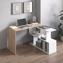 Стіл комп'ютерний Vays поворотний письмовий стіл трансформер M-41 Дуб Сонома-Білий