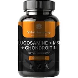 Хондропротектор VitalHarmony Glucosamine + MSM + Chondroitin, 90 капсул