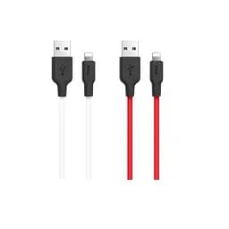 Кабель Hoco X21 USB to iP 2A 1 м silicone TPE connectors чорний+білий - мініатюра 3