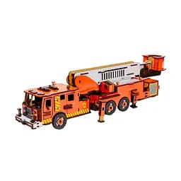 Дерев'яний 3D конструктор Пожежна машина PuzzleOk Puz-00921 318 деталей  - мініатюра 6