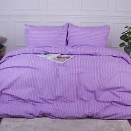 Простирадло MirSon Ranforce Elite 17-0618 Stripe Purple 220х150 см (2200008203184) - мініатюра 4