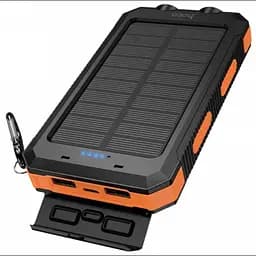 Зовнішній акумулятор Power Bank HOCO J164 Platinum Solar 8000 mAh 10 W, із сонячною панеллю та LED-ліхтариком - мініатюра 4