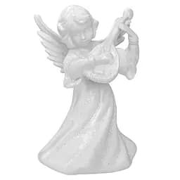 Новорічна підвіска MIS LT Янгол з бандурою великий 6х4,5х10 см білий