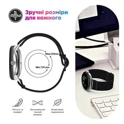 Ремінець нейлоновий ArmorStandart для Google Pixel Watch / Watch 2 / Watch 3 / Watch 4 41 mm Grey (ARM75427) - мініатюра 5