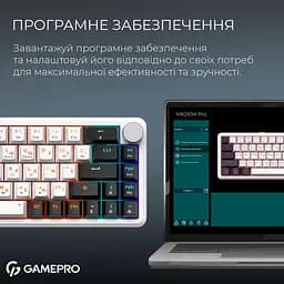 Клавіатура GamePro Asgard Valhalla 65% Compact QLAB Orange Switches (MK210W Pro) - мініатюра 8