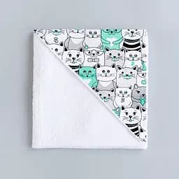 Пелюшка багаторазова Cosas непромокаюча Mint Cats 70х120 см, м'ятна - мініатюра 3