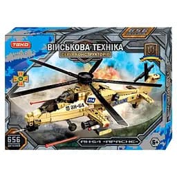 Конструктор Військова техніка 62580 Teko, 656 деталей, вертоліт AH-64 Apache