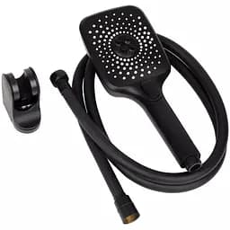 Душовий набір Wezer (лійка 3-режими, шланг, кріплення лійки) WKY-537 Black, Чорний матовий