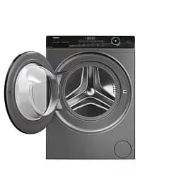 Прально-сушильна машина Haier фронтальна 8(5) кг 1400 A 46 см дисплей пара інвертор люк чорний прямий привід cріблястий - мініатюра 3