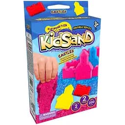 Набір креативної творчості Кінетичний пісок Danko Toys KidSandKS-05 міні, 200 г, укр Castles Blue