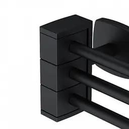 Потрійна вішалка-вертушка для рушників AM.PM Gem black A9032722 Чорний матовий - мініатюра 6