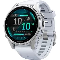 Смарт-годинник Garmin Fenix 8 AMOLED 43mm Silver with Whitestone Silicone Band (010-02903-00) [115071]