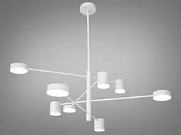 Люстра LED Diasha D302-8WH 40W, 4100K, біла, 8 ламп, для коридору, вітальні, спальні, світлодіодна, IP20, 95 см