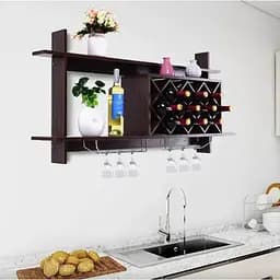 Настінна винна стійка Costway Kasta у стилі Loft - мініатюра 7