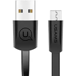 Кабель Usams SJ201 U2 Micro Flat Data Cable 1.2 м Чорний