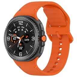 Силіконовий ремінець на смарт годинник Samsung Galaxy Watch 8 40mm/8 Classic 46mm/8 44mm, Silicone, orange, зі зручною застібкою, на фітнес браслет, ArmorStandart (ARM86875)