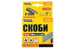 Скоби для будівельного степлера механічного MasterTool 14 мм в упаковці 1000 шт. - мініатюра 2