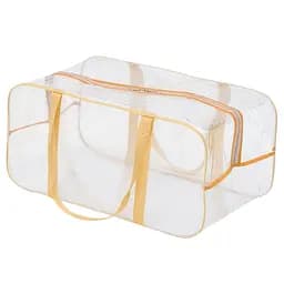 Прозора сумка в пологовий будинок розмір L 50 х 25 х 30 см (бежева)