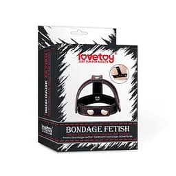 Бондаж на пеніс та мошонку Tstyle Leather Cockring With Ball LOVETOYS 66-LV761005 103648