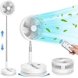 Складаний телескопічний вентилятор із 4-годинним таймером 4 швидкості з пультом