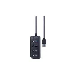 Концентратор Gembird 4 ports (1xUSB3.1+3xUSB2.0) switch black (UHB-U3P1U2P3P-01) - мініатюра 3