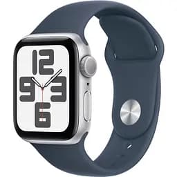 Смарт-годинник Apple Watch SE 2 GPS 40mm Silver Aluminium Case with Storm Blue Sport Band S/M (MRE13) [95083]