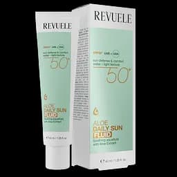 Флюїд для обличчя SPF50+ aloe daily sun Revuele 40 мл