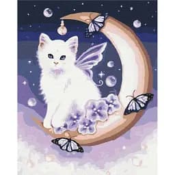 Картина по номерам Brushme Кот и луна 40x50 см