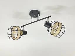 Потолочная люстра на 2 плафона 91180K/2 черный+хром