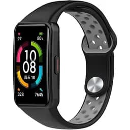 Ремінець DK Silicone Sport Band Nike для Honor Band 6 / 7 (012812) (black / grey)