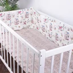 Борт в ліжечко MirSon Kids Time 18-0005 Kind Bear захисний білий - мініатюра 2