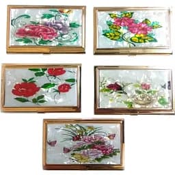 Візитниця No brand металева з малюнком в коробочці 9.5x6x1 см