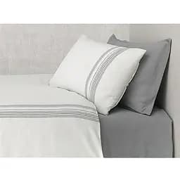 Комплект постільної білизни Buldans Elisa Antrasite сіро-білий 4 предмети (svt-2000022272032)