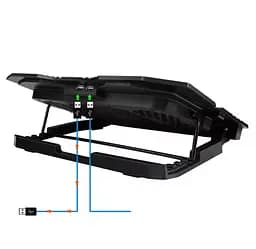 Охолоджувальна підставка для ноутбука 15.6 дюйма Ice Coorel K-5 Led Blue 5xfans - мініатюра 3