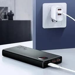 Зовнішній акумулятор (павербанк) Baseus Adaman Metal Digital 20000mAh 22.5W 2021 Editon Black (PPAD000101, PPADM20S) - мініатюра 8