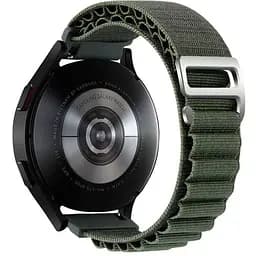 Браслет NormalCloth Wave Samsung Galaxy Watch 6 Classic 43mm 6 Classic 47mm - темно-зелений ширина кріплення 20мм нейлоновий Watchbands (W24-9WB40076718)