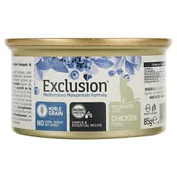 Вологий корм для котів Exclusion Noble Grain Cat Giant Sterilized +7 Chicken All Breeds, 85 г