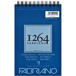 Альбом на спирали для акварели Fabriano 1264 А5 300 г/м² 20 листов, 25% хлопка