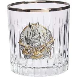Подарунковий набір склянок для віскі Boss Crystal "Полювання" із золотими накладками - мініатюра 5