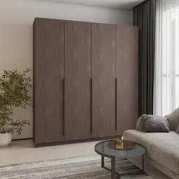 Шкаф 4-дверный MebelStar Оскар ДСП BG, комплект полок 200x52x220 см Дуб ристрето (MBS-4734)