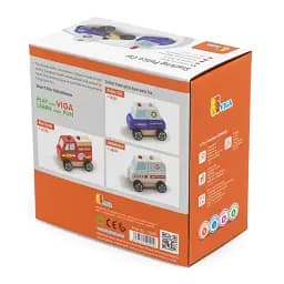 Пірамідка Viga Toys Машина швидкої допомоги дерев'яна (50204) - мініатюра 4
